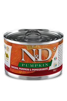 Н&Д влажный корм для собак с тыквой, курица и гранат мини /N&D DOG CHICKEN, PUMPKIN & POMEGRANATE MINI, 140 гр - фото 10083
