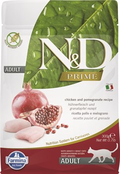 Н&Д сухой корм кошек, курица и гранат / N&D Cat Chick&Pomegranate Adult, 300 гр - фото 10137