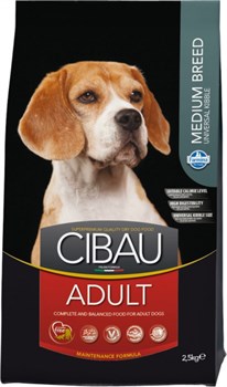 Cibau Adult Medium с курицей сухой корм для взрослых собак средних пород 2,5 кг - фото 10155