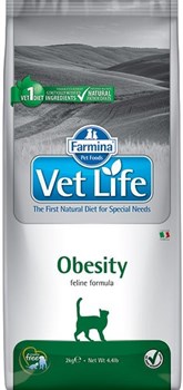 Vet Life Cat Obesity с курицей диетический сухой корм для кошек с избыточным весом 2 кг - фото 10305