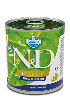 N&D Prime LAMB & BLUEBERRY WET FOOD ADULT WET FOOD Н&Д Полнорационный влажный корм для взрослых собак всех пород с ягненком и черникой 285 гр - фото 10589