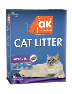 AK CAT LAVANDER Наполнитель глиняный комкующийся с лавандой 6 л - фото 10625