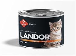 LANDOR Индейка с тыквой консервы для котят 200 г - фото 11390