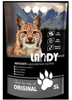 LANDY Наполнитель для кошачьего туалета комкующийся из бентонитовой глины без ароматизатора 5 л - фото 11443