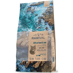 RAWIVAL Gifts of Land & Sea корм курица и рыба для взрослых кошек, 1,7 кг - фото 11773