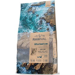 RAWIVAL Gifts of Land & Sea корм курица и рыба для котят, 1,7 кг - фото 11782
