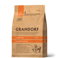 GRANDORF DOG Lamb&Turkey JUNIOR (ягнёнок с индейкой для юниоров)  10 кг. - фото 11815