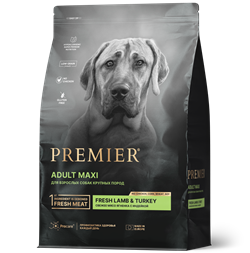 Premier Dog Lamb&Turkey ADULT Maxi (Свежее мясо ягненка с индейкой для собак крупных пород) 10 кг - фото 11834