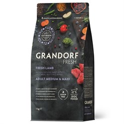 GRANDORF Fresh Dog Adult MED&MAXI Lamb&Sweet Potato (Свежее мясо ягненка с бататом для собак средних и крупных пород) 1 кг - фото 11836