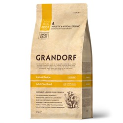 GRANDORF CAT 4 Meat PROBIOTIC STERILISED (4 мяса c пробиотиками для стерилизованных кошек) 400 гр. - фото 11868
