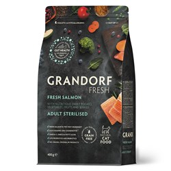 GRANDORF Fresh Cat STERILISED Salmon&Sweet Potato (Свежее филе лосося с бататом для стерилизованных кошек) 400 г - фото 11880