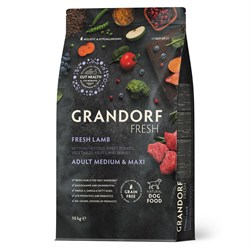 GRANDORF Fresh Dog Adult MED&MAXI Lamb&Sweet Potato (Свежее мясо ягненка с бататом для собак средних и крупных пород) 10 кг - фото 11910