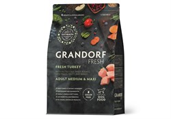 GRANDORF Fresh Dog Adult Med&Maxi Turkey&Sweet Potato (Свежее мясо индейки с бататом для собак средних и крупных пород) 10 кг - фото 11912