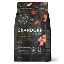 GRANDORF Fresh Cat ADULT Turkey&Sweet Potato (Свежее мясо индейки с бататом для кошек) 400 г - фото 11947