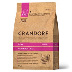 GRANDORF DOG Turkey&Rice All Breeds (индейка с рисом для собак всех пород) 1 кг. - фото 11948