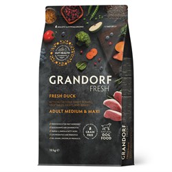 GRANDORF Fresh Dog Adult MED&MAXI Duck&Sweet Potato (Свежее мясо утки с бататом для собак средних и крупных пород) 10 кг - фото 11949