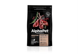 AlphaPet Superpremium Sensitive Сухой корм АльфаПет для взрослых кошек с Чувствительным пищеварением Ягненок 1,5 кг - фото 11996