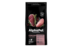 AlphaPet Superpremium Сухой корм АльфаПет для Стерилизованных кошек Утка индейка 3 кг - фото 12014