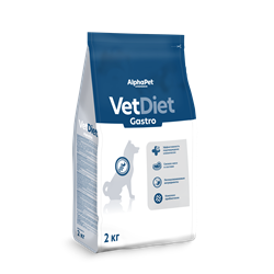 AlphaPet Vet Diet Gastro Диетический корм АльфаПет для взрослых собак всех пород при Острых расстройстах пищеварения и истощении индейкой 500 г - фото 12032