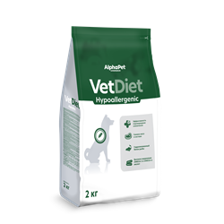 AlphaPet Vet Diet Hypoallergenic - Сухой диетический корм для взрослых собак при пищевой аллергии и непереносимости ингредиентов РЫБА 2кг - фото 12034