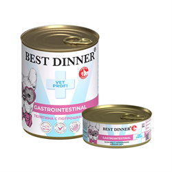 Консервы для собак Best Dinner Gastro Intestinal "Телятина с потрошками" Exclusive VET PROFI - 0,34 кг - фото 12099