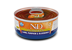 Консервы ND Cat Lamb, Pumpkin & Blueberry, ягнёнок с тыквой и черникой для кошек, 70 г - фото 12174