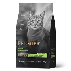 Premier Cat Lamb&Turkey ADULT (Свежее мясо ягненка с индейкой для кошек) 2 кг - фото 12176