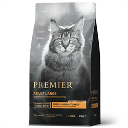 Premier Cat Lamb&Turkey ADULT LARGE (Свежее мясо ягненка с индейкой для кошек крупных пород) 2 кг - фото 12177