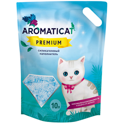 Силикагелевый наполнитель "AromatiCat" 10л. PREMIUM - фото 12186