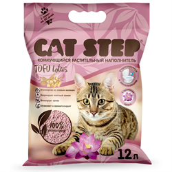 Наполнитель комкующийся растительный CAT STEP Tofu Lotus, 12 л - фото 12220