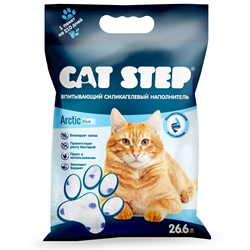 Наполнитель впитывающий силикагелевый CAT STEP Arctic Blue, 26,6 л - фото 12226