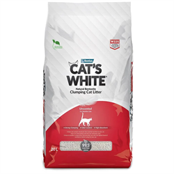 Cat's White Natural комкующийся наполнитель натуральный без ароматизатора для кошачьего туалета (20л) - фото 12248
