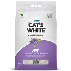 Cat's White Lavender комкующийся наполнитель с нежным ароматом лаванды для кошачьего туалета (10л) - фото 12249