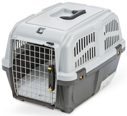 Переноска MPS SKUDO CAT TRAVEL 60x40x39см с лотком для наполнителя серая - фото 12256
