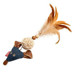 85046 Игрушка для кошек Мышка с плетеным шариком 14 см, серия CATCH & SCRATCH ECO - фото 12281