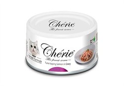Корм влажный Pettric Cherie - Hairball Control/ Тунец с лососем в подливе, 80 г - фото 12282