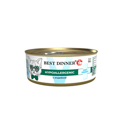 КОРМ BEST DINNER VP HYPOALLERGENIC ДЛЯ КОШ.И КОТЯТ АЛЛЕРГ/ПИЩ (ИНДЕЙКА) 100г - фото 12330