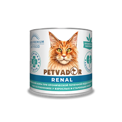 Petvador кошки Профилактика болезней почек у кошек 240г - фото 12347
