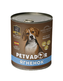Petvador Полнорационный влажный корм для собак всех стадий жизни (ягненок) 400г - фото 12354
