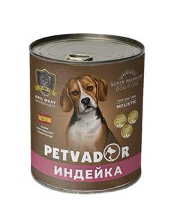 Petvador  Полнорационный влажный корм для собак всех стадий жизни (индейка) 400 г - фото 12357