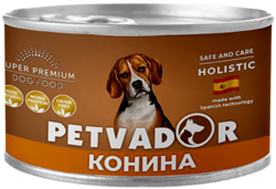 Petvador Полнорационный влажный корм для собак  (конина с тыквой) 100 г - фото 12362