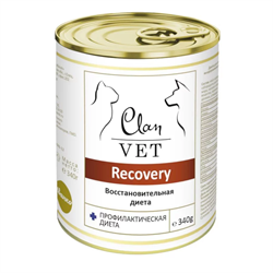 CLAN VET RECOVERY диет консервы  д/собак и кошек Восстановительная диета 340г - фото 12375
