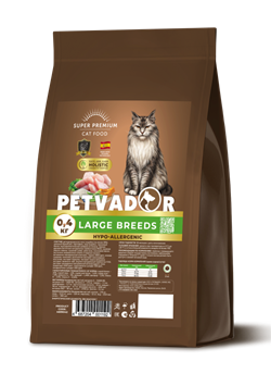 Petvador корм Holistic Полнорацион. корм для взрослых кошек крупных пород индейка 400г - фото 12401