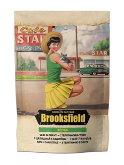 BROOKSFIELD Kitten Veal влажные(пауч) для котят Телятина в соусе 85г - фото 12453