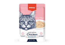 Wanpy Cat Пауч для кошек из курицы и креветок 85 г  - фото 12510