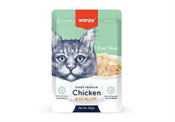 Wanpy Cat Пауч для кошек из курицы и гребешка 85 г  - фото 12511