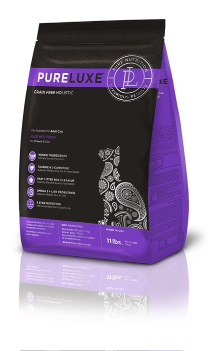 PureLuxe для взрослых кошек с индейкой, 1.5 кг MZB939792 - фото 12644