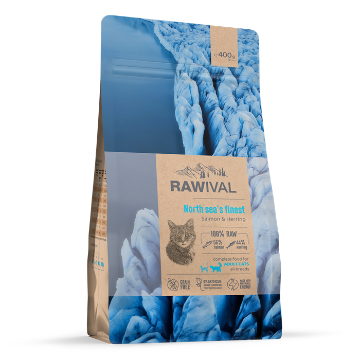 RAWIVAL North Sea’s Finest лосось и сельдь для взрослых кошек, 400 гр MZB428884 - фото 12865