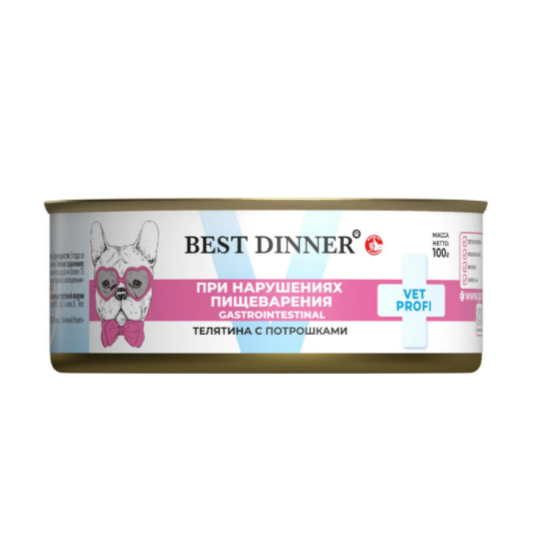 Best Dinner Exclusive Vet Profi GastroIntestinal для собак с телятиной и потрошками, 100 гр MZB264850 - фото 13637