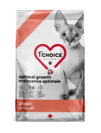1st CHOICE Optimal Growth корм для котят Оптимальный рост, треска и лосось, 1.8 кг MZB100137 - фото 14323